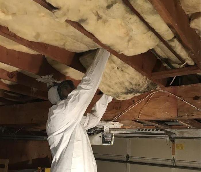 Removing wet insulation